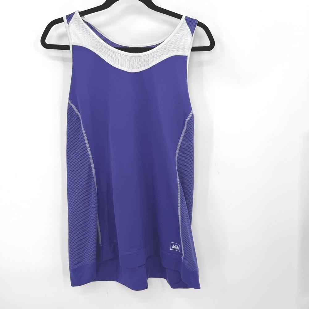 REI Tank Top‎ Womens XL Purple Mesh Breathable Athletic Gorpcore Workout Active